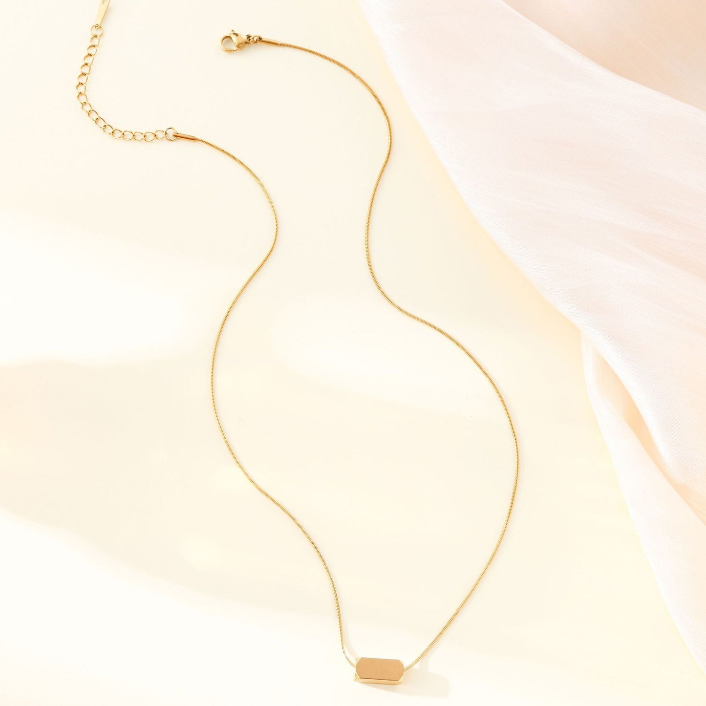 Minimalist Stainless Steel Bar Necklace