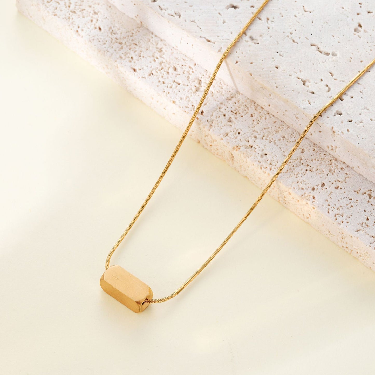 Minimalist Stainless Steel Bar Necklace