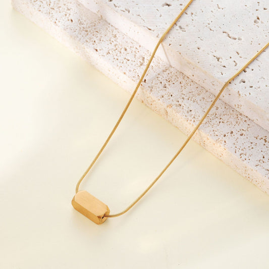 Minimalist Stainless Steel Bar Necklace